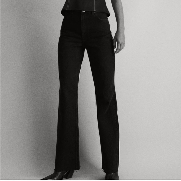 Zara Black Hi Rise Full Length Jeans. Size 27 (4) - Picture 1 of 5